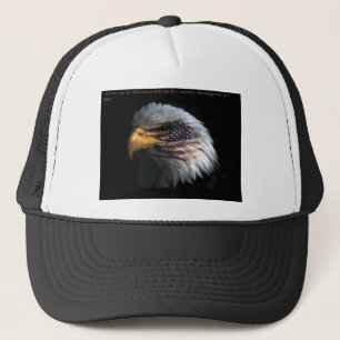 Casquette Eagle patriotique avec l'arrière - plan de drapea