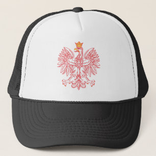 Casquette Eagle polonais décrit en rouge