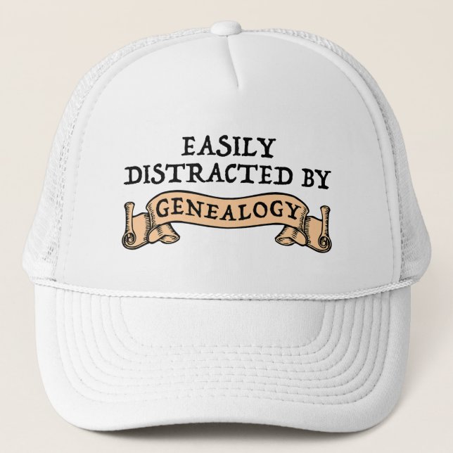 Casquette Easily Distracted By Genealogy (Devant)