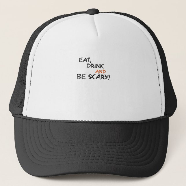 Casquette Eat Drink And Be Scary Classic Retro (Devant)