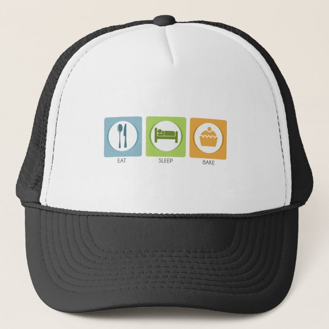 Casquette Eat Sleep Bake ! (Devant)