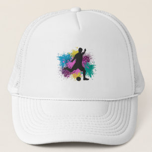 Casquette Éclaboussures de couleur grunge de football