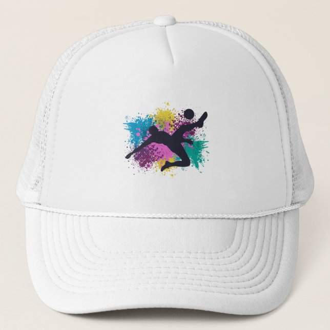 Casquette Éclaboussures de couleur grunge de football (Devant)