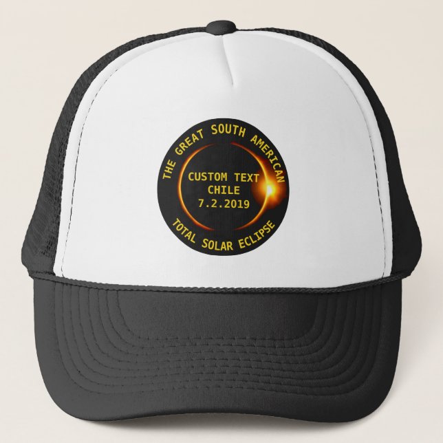 Casquette Éclipse solaire totale 2019 Chili, Amérique du Sud (Devant)