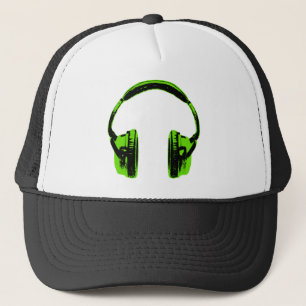 Casquette Écouteurs graphiques verts