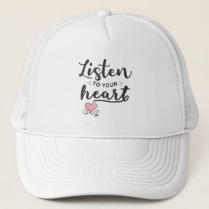 Casquette Écoutez votre cœur stéthoscope