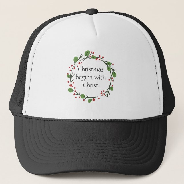 Casquette Écriture chrétienne de Noël (Devant)