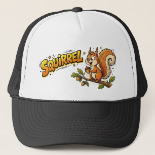Casquette Écureuil Drôle Cerveau TDAH Bande Dessinée Dessin
