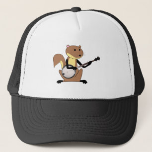 Casquette Écureuil jouant le banjo