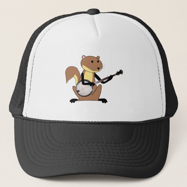 Casquette Écureuil jouant le banjo (Devant)