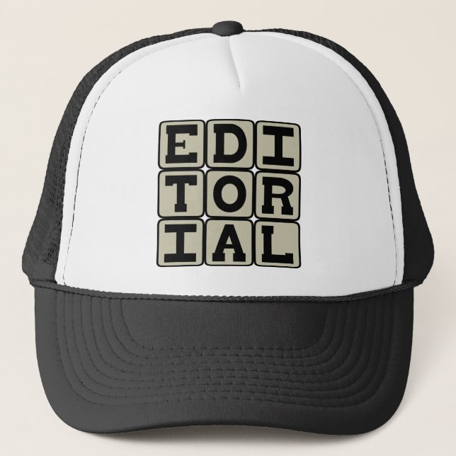 Casquette Éditorial, Article journal (Devant)