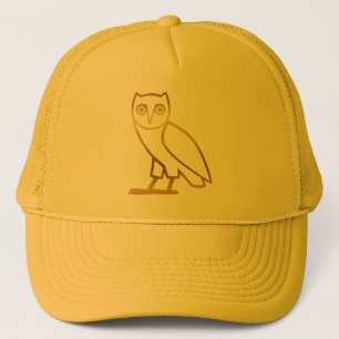 Casquette égyptien de camionneur de hibou d'or