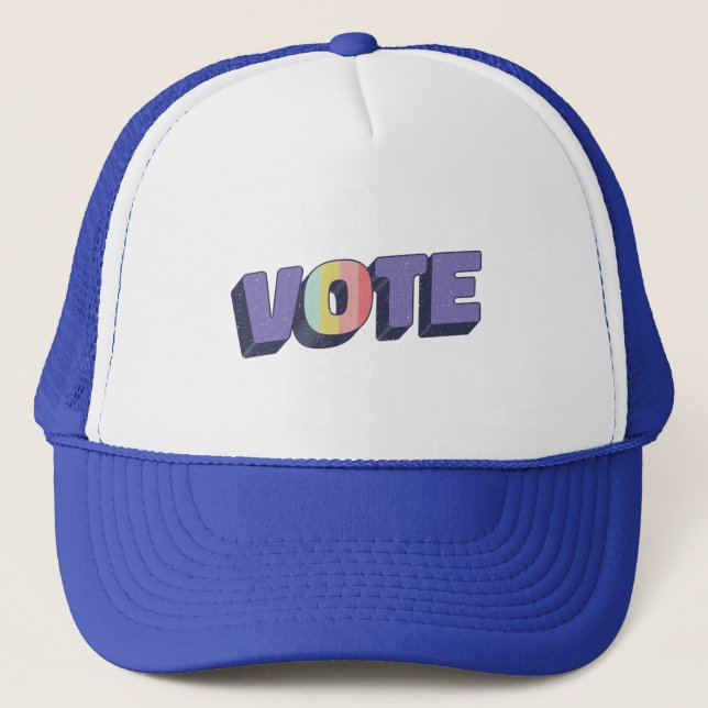 Casquette Élections mignonnes Violet Vote Nouveauté (Devant)
