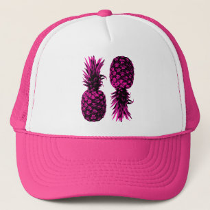 Casquette Élégant ananas rose tropicale