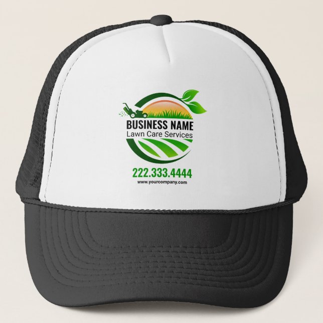 Casquette Elegant Black Gold Lawncare Landscaping Service (Devant)
