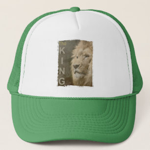Casquette Elégant Blanc Et Vert Pop Art Moderne Tête De Lion