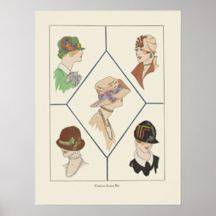 Casquette élégante Illustration française Art Déco