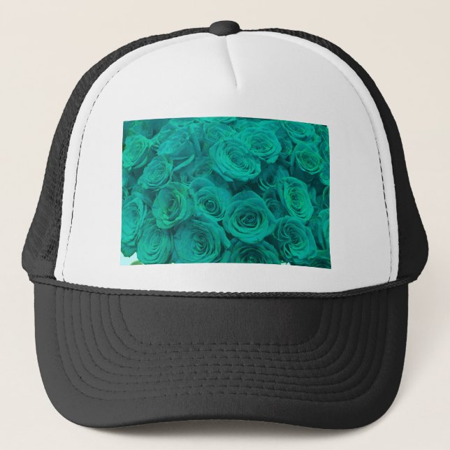 Casquette Élégants roses verts turquoises (Devant)