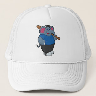 Casquette Elephant au baseball avec batte de baseball