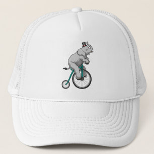 Casquette Eléphant au cirque avec vélo