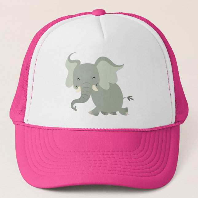 Casquette Eléphant Cartoon Joyeux (Devant)