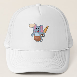 Casquette Eléphant comme cuisinier avec broche à rouleaux & 