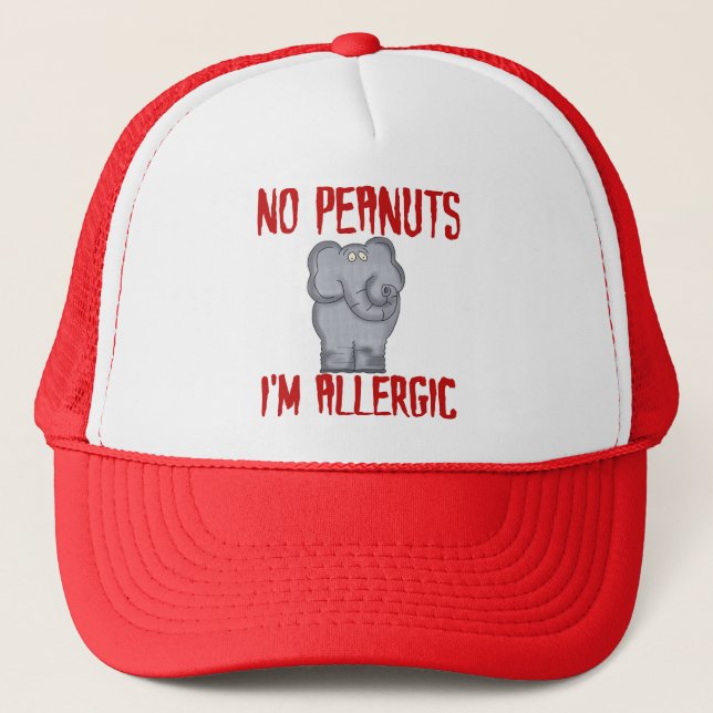 Casquette Éléphant d'allergie d'arachide (Devant)
