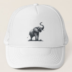 Casquette Eléphant majestueux avec tronc élevé