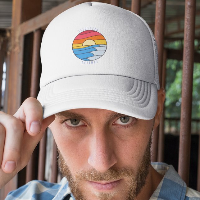 Casquette Eleuthera Bahamas Vintage Beach Sunset (Créateur téléchargé)