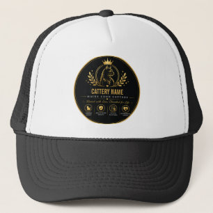 Casquette Élevage de Maine Coon sur mesure noir et or de lux