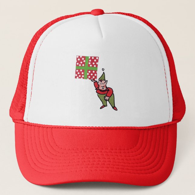 Casquette Elf avec Polka Dot Cadeau camionneur (Devant)