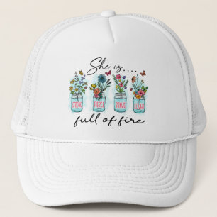 Casquette Elle est pleine de feu - Autonomisation florale dy