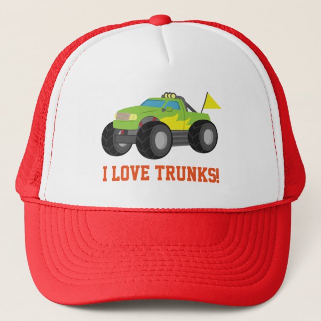 Casquette Emballage du camion de monstre vert pour des (Devant)