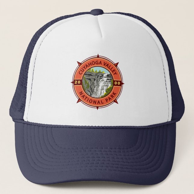 Casquette Emblème de compass rétro du parc national de la va (Devant)