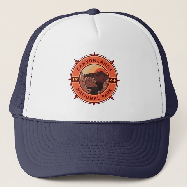 Casquette Emblème de compass rétro du parc national des Cany (Devant)