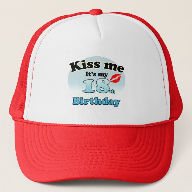 Casquette Embrasse-moi c'est mon 18e anniversaire (Devant)