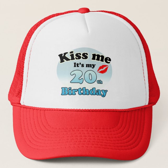 Casquette Embrasse-moi c'est mon 20e anniversaire (Devant)