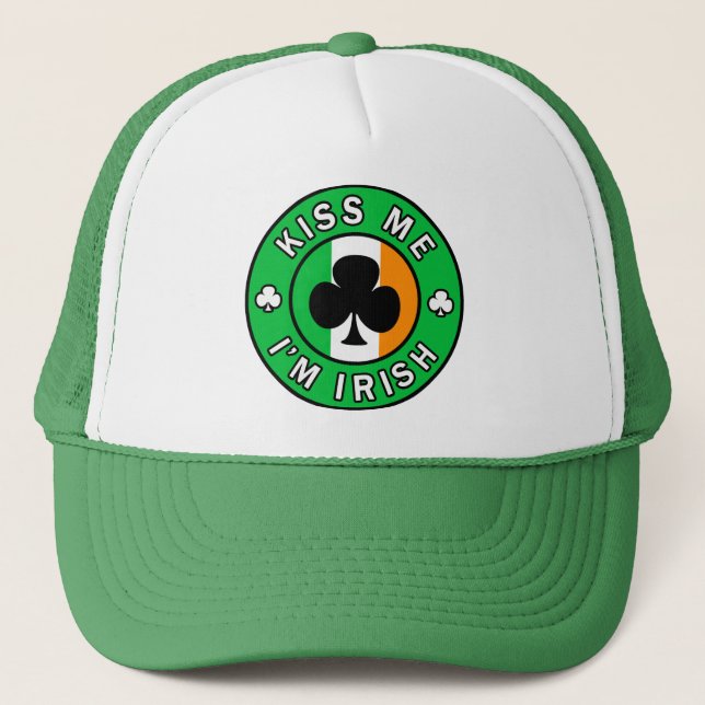 Casquette Embrasse-moi Je suis irlandais (Devant)