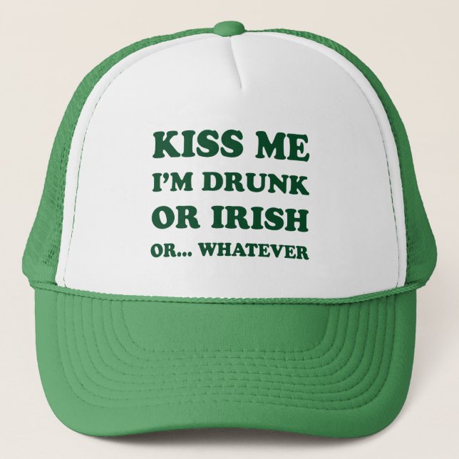 Casquette Embrasse-Moi Je Suis Irlandais Ou Irlandais (Devant)