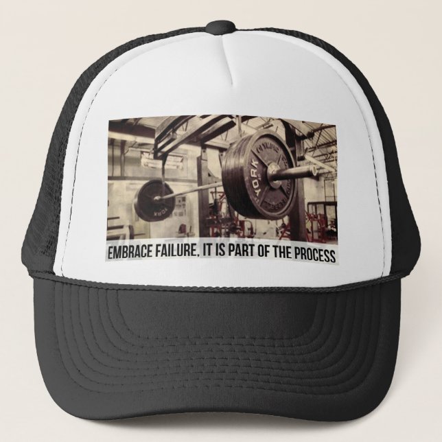 Casquette EMBRASSEZ L'ÉCHEC. Exercice de musculation Motivat (Devant)