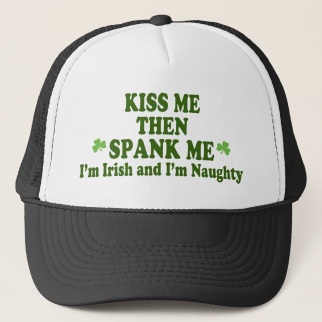 Casquette Embrassez-moi me donnent une fessée alors cadeau (Devant)