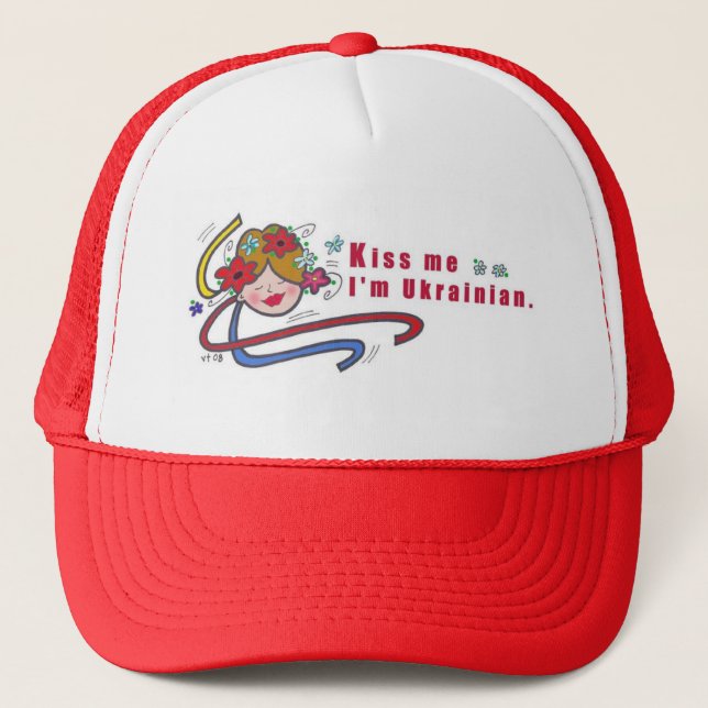 Casquette Embrassez-moi que je suis ukrainien (Devant)
