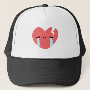Casquette Émoji visage cœur brisé triste pleurant