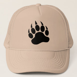 Casquette Empreinte de griffe d'ours noir devant et derrière