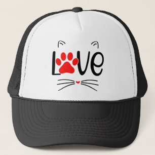 Casquette Empreinte de patte Amoureux des chats moderne