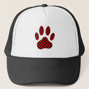 Casquette Empreinte de patte de chien avec les coeurs