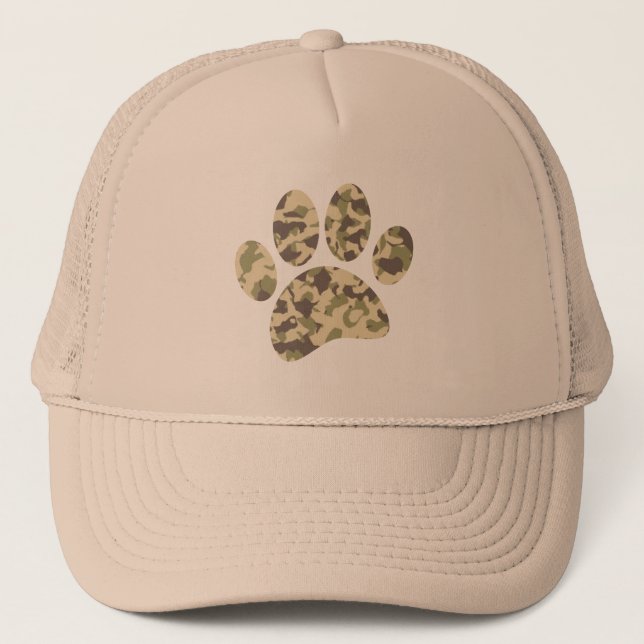 Casquette Empreinte de patte de chien Camo (Devant)
