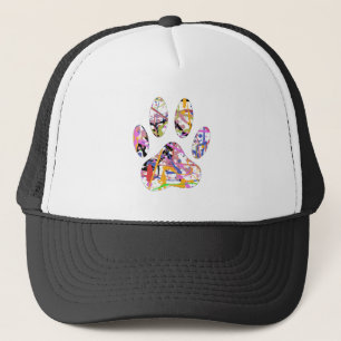 Casquette Empreinte de patte de chien de peinture