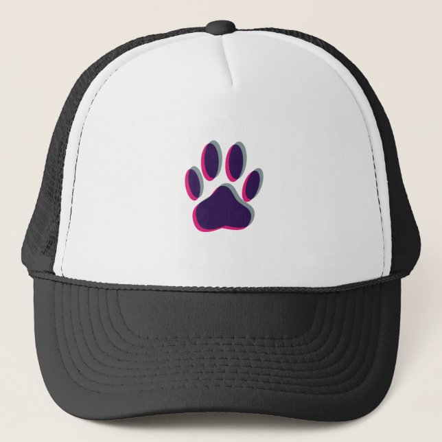 Casquette Empreinte de patte de chien hors de l'attention (Devant)