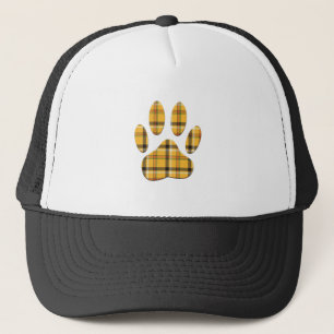Casquette Empreinte de patte de chien Tartan